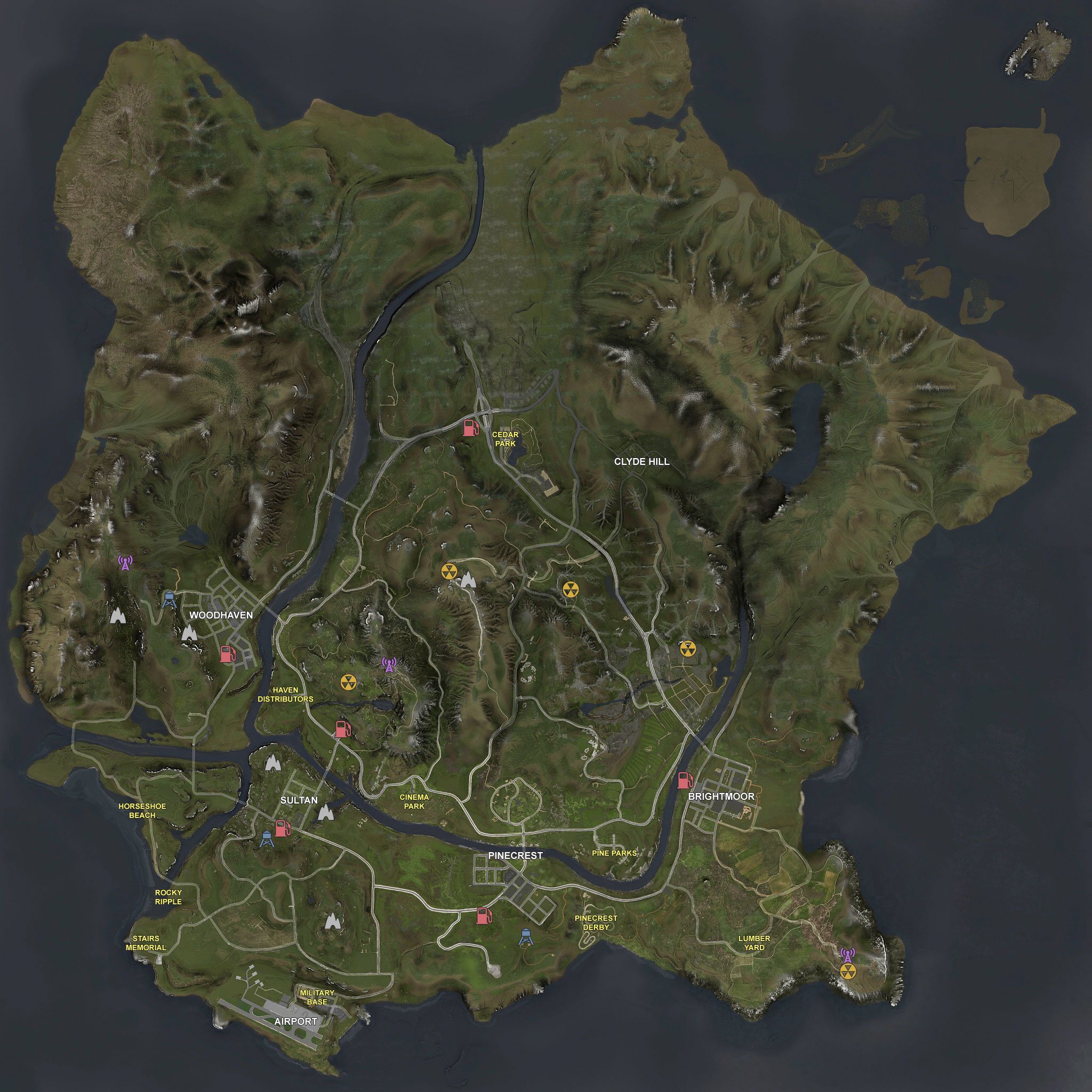 Mapa Miscreated  Mapa