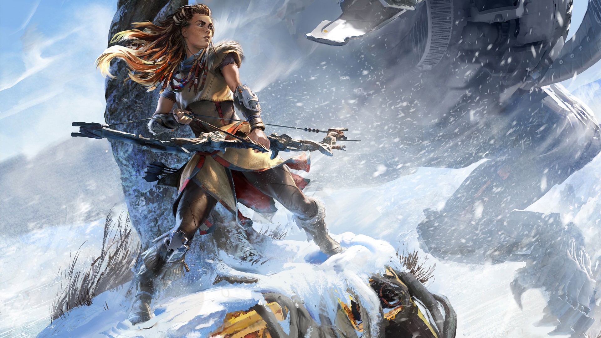 Horizon Zero Dawn Wallpapers Download 1920x1080 Thunderjaw Aloy